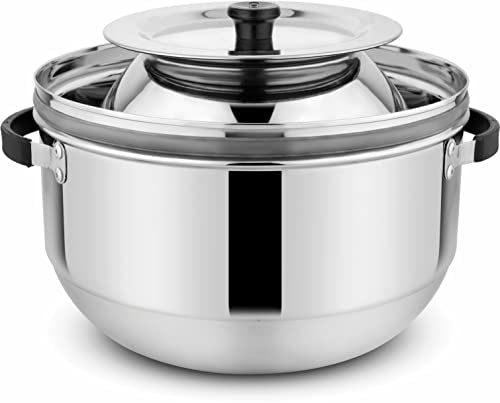 Prabha Stainless Steel Thermal Rice Cooker - Fast Heating, 1.5Kg Capacity, Durable Design - 2-Year Warranty