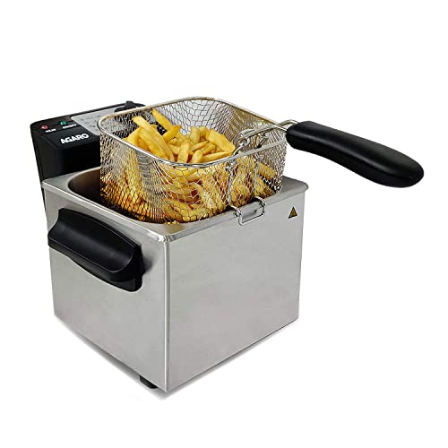 AGARO Marvel 1700-Watt Deep Fryer with 2-Litre Capacity &amp; 3 Temperature Settings, Deep Fat Fryer (Silver)