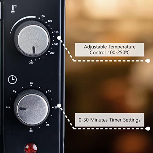 AGARO Marvel 9 Liters Oven Toaster Griller,Cake Baking Otg (Black),800 Watts