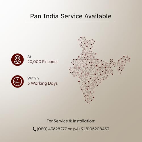 Map of India with network connections and text about Pan India service availability.