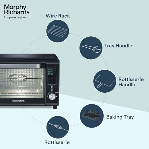 Morphy Richards 40 Litre Digital OTG Oven - Air Fryer, Rotisserie, Dehydrator, 13 Preset Menus (40RCAD DIGI)