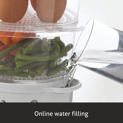 Glen Electric Food Steamer SA-3052FS egg slots holding eggs for steaming