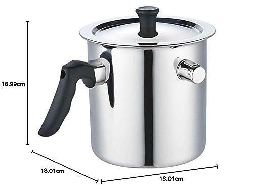 JVL Stainless Steel Double Wall Milk Boiler Storage with Single Bakelite Handle
