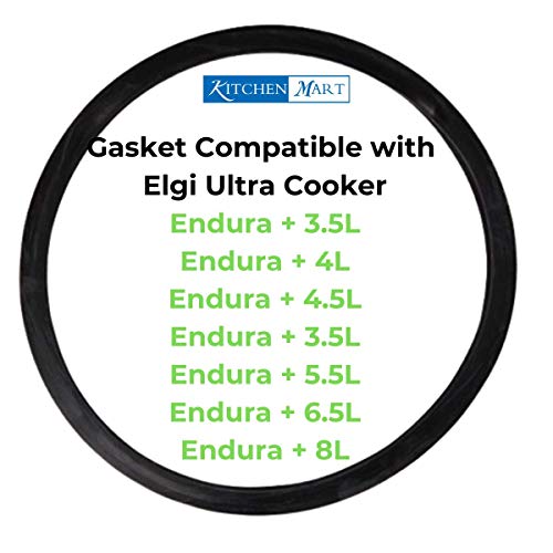 Kitchen Mart Gasket Compatible with Elgi Ultra Pressure cookers- Endura+ 3.5/4/4.5/5.5/6.5/8L and Endura Handi 5.5/6.5/8L &amp; Diet Cooker 5.5/8L -2pcs