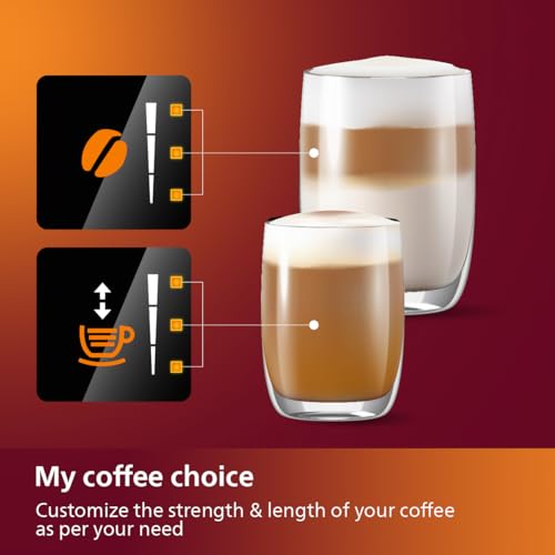 PHILIPS LatteGo EP2230/10 Fully Automatic Espresso Coffee Machine - 3 One-Touch Coffees, 15 Bars, Ceramic Grinder, AquaClean Filter, 2-Year Warranty