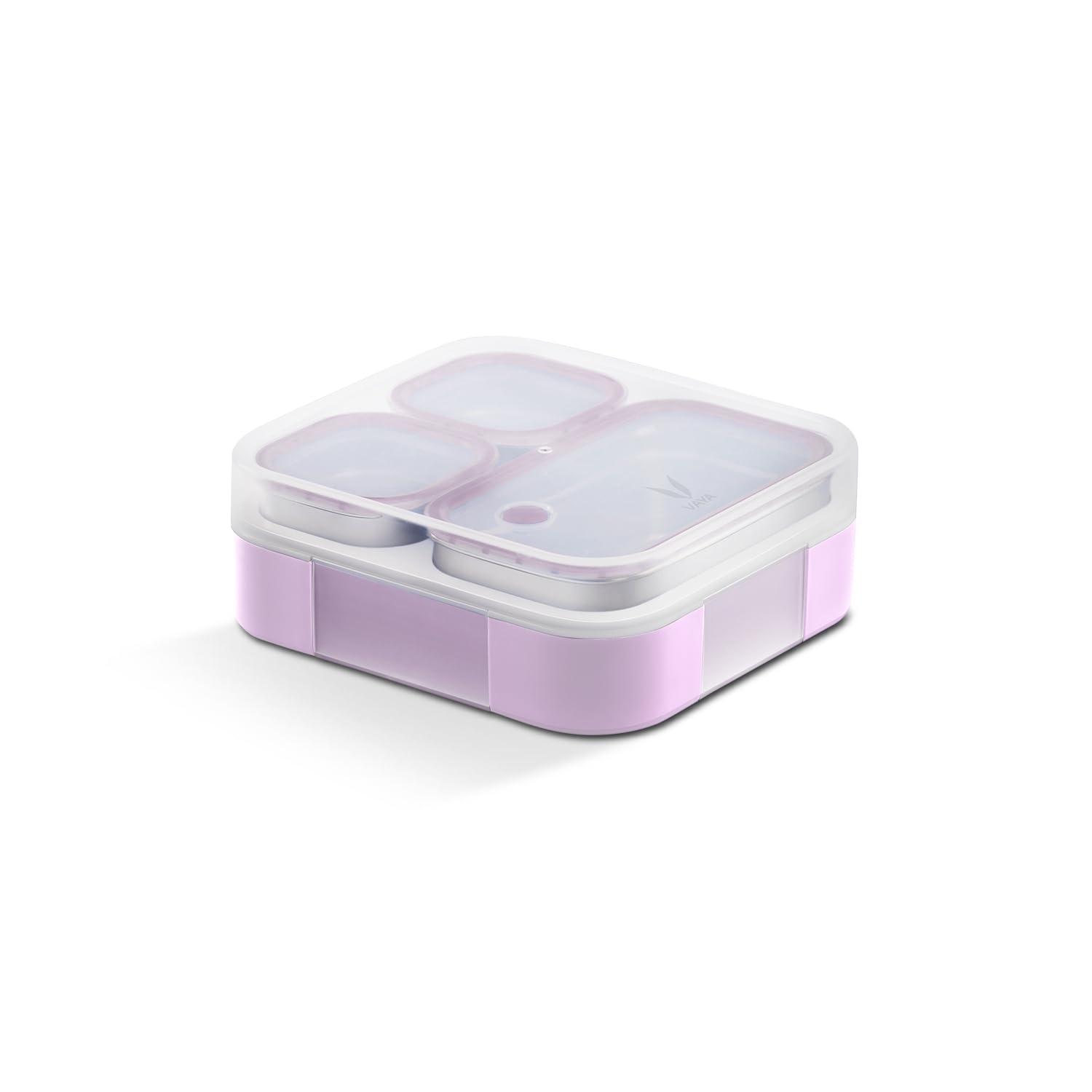 VAYA TYDBYT Stainless Steel Bento Lunch Box with 3 Leakproof Compartments – Perfect for Kids, Office & School