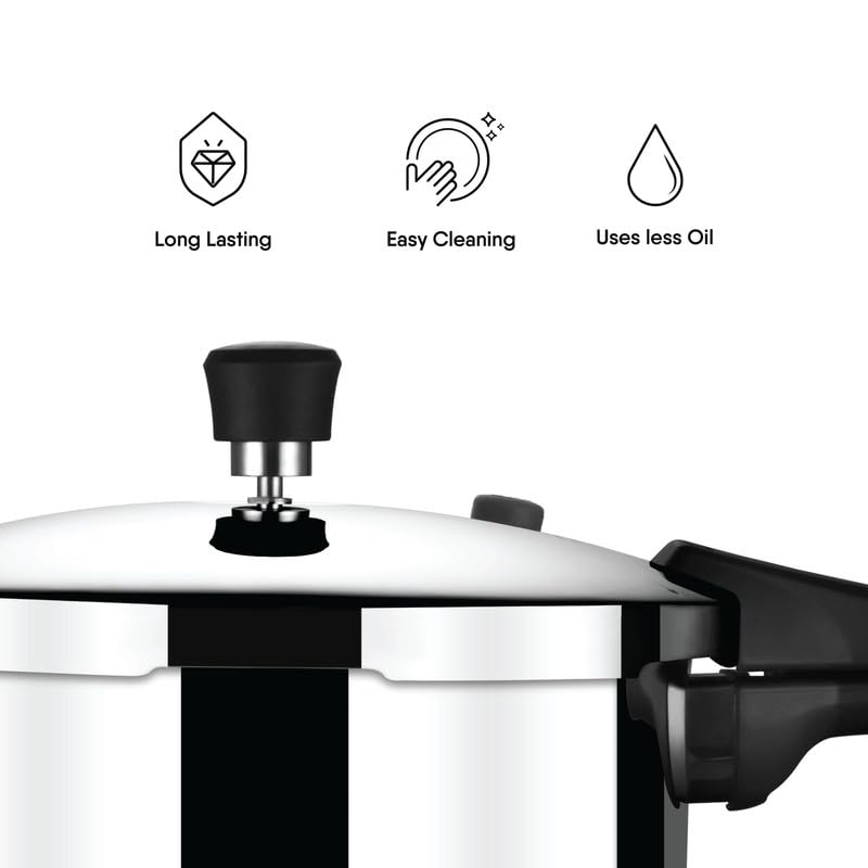 Stahl Xpress Triply Pressure Cooker Combo Set 2.5L & 3L with Glass Lid