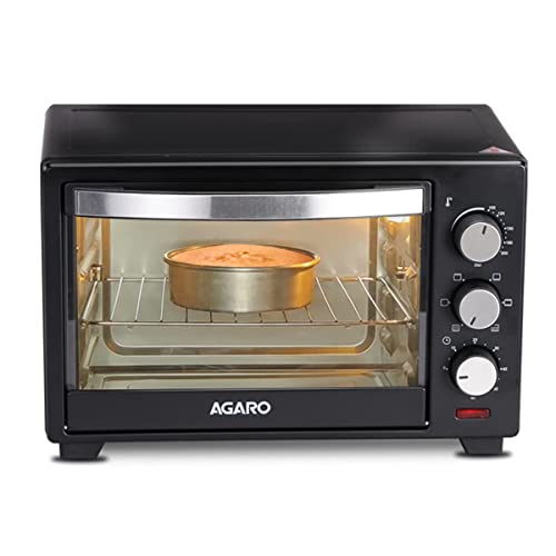 AGARO Marvel Oven Toaster Grill With Motorized Rotisserie & 5 Heating Modes (Black,25 Litres),1600 Watts,25 Liter