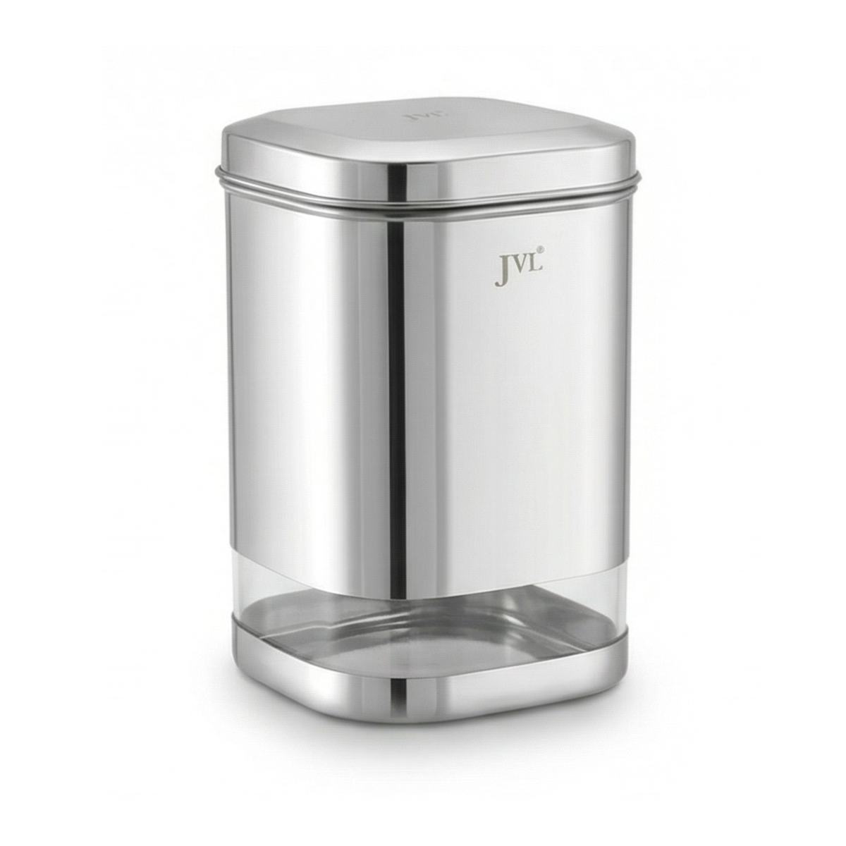 JVL Flossy Clear Storage Canister - Airtight, Transparent, Durable (For Dry Storage)