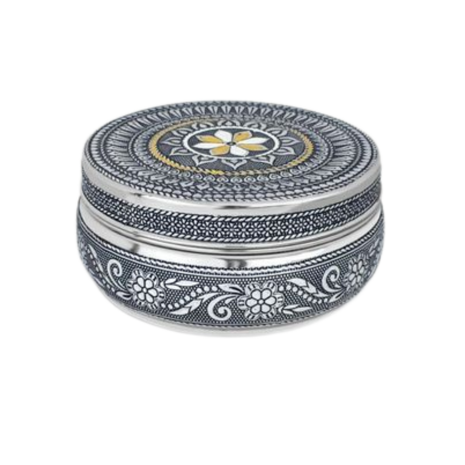 Embassy Antique Meena Box – Elegant Stainless Steel Storage Box