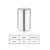 Mukti stainless steel kitchen storage jar with see-through lid, capacity 900ml, dimensions 9x16cm, rust-proof design.