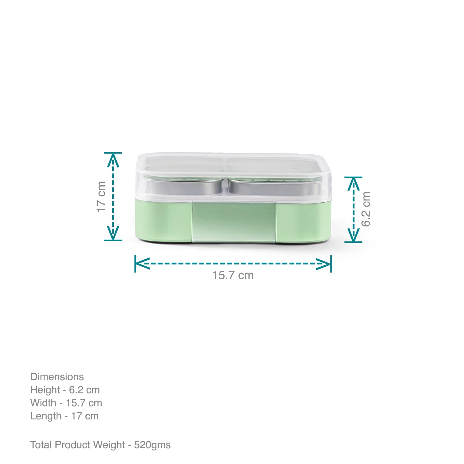 VAYA TYDBYT Stainless Steel Bento Lunch Box with 3 Leakproof Compartments – Perfect for Kids, Office & School