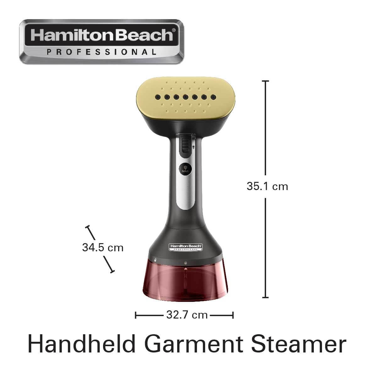 Hamilton Beach Professional Garment Steamer, 1740W, Turbo Steam