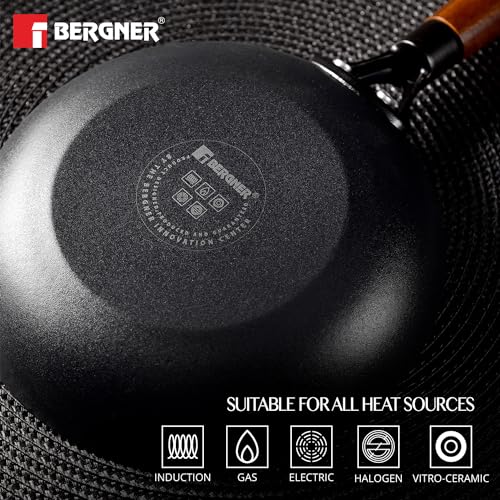 BERGNER Odin Cast Iron Frypan | Lightweight, Enamel Finish, Induction Ready