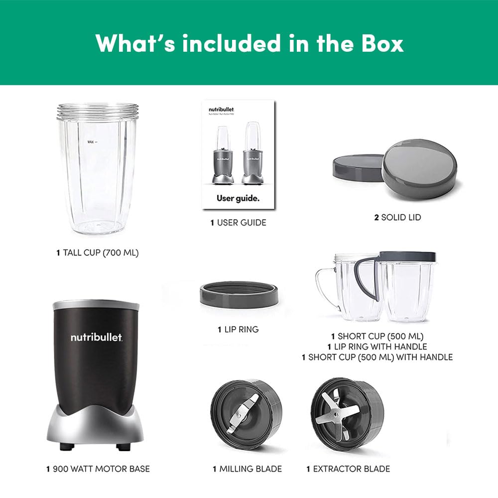 NutriBullet PRO 900W Blender 12-Piece Set | Smoothie Maker India