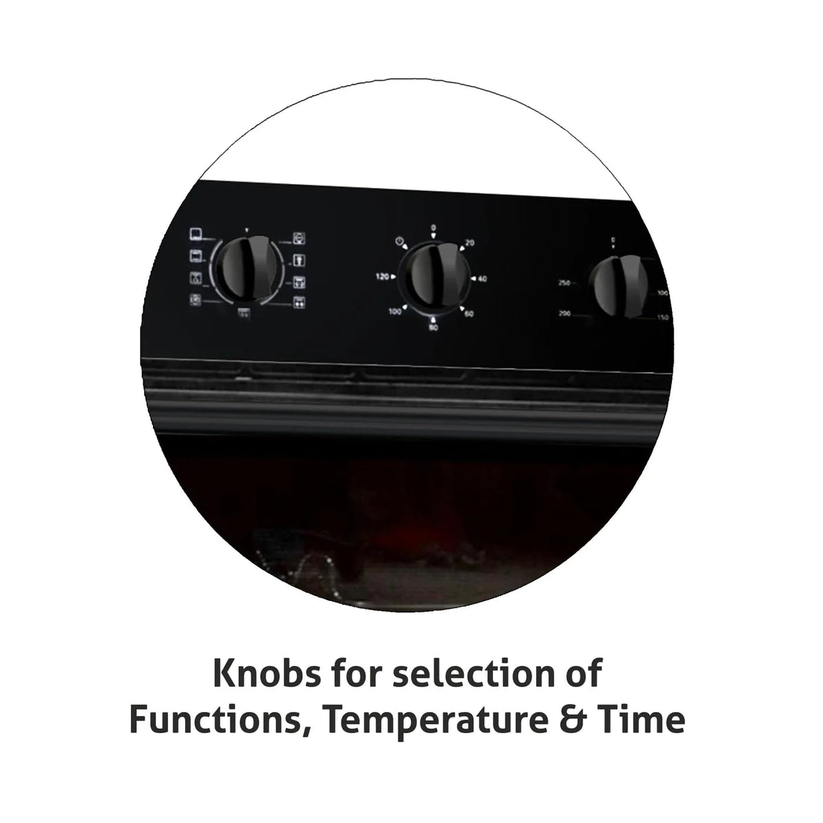 Glen Built in Oven Motorised Rotisserie Turbo Fan 78Ltr with Multi-function (660 MRT BL)