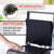 agaro Black grill with oil collecting tray and text highlighting ease of cleaning.