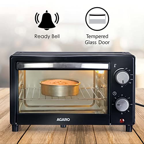 AGARO Marvel 9 Liters Oven Toaster Griller,Cake Baking Otg (Black),800 Watts