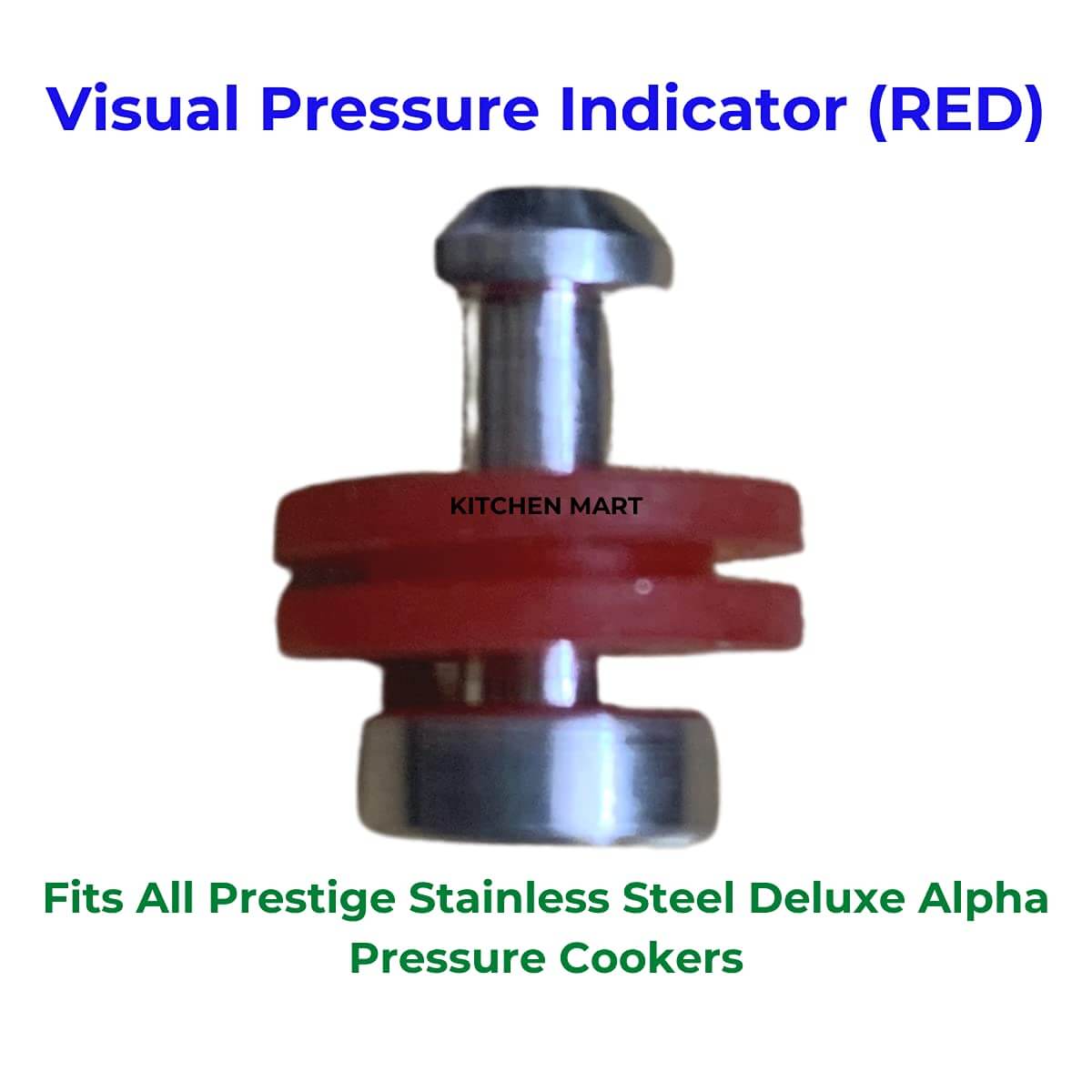 Kitchen Mart Replacement safety valve compatible with Prestige Pressure cooker/Mini Safety plug with visual pressure indicator (Deluxe Steel Alpha Cookers(Red))