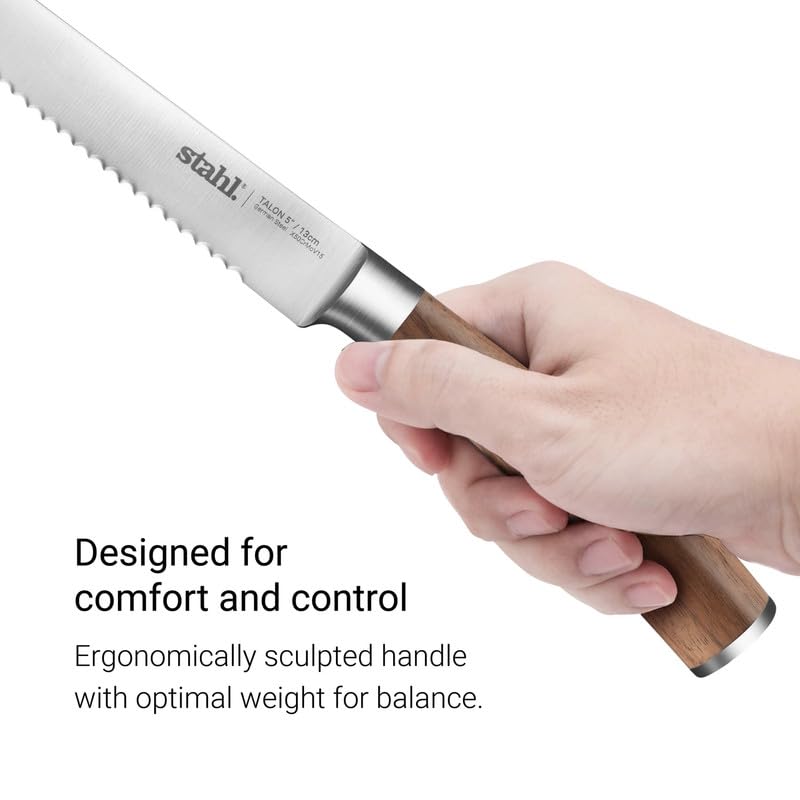 Stahl Talon tomato steak knife 5 inch German stainless steel blade full length view