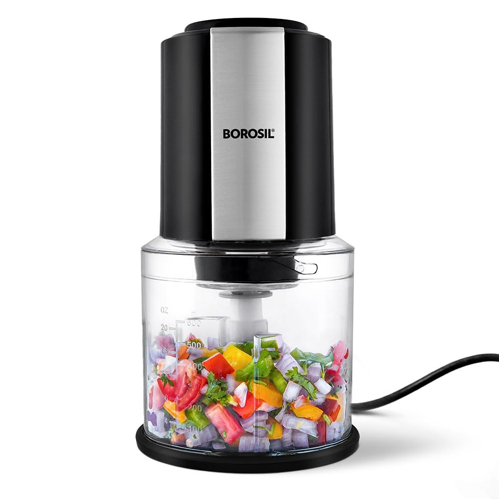 Borosil Chef Delite Electric Chopper with 600ml Bowl