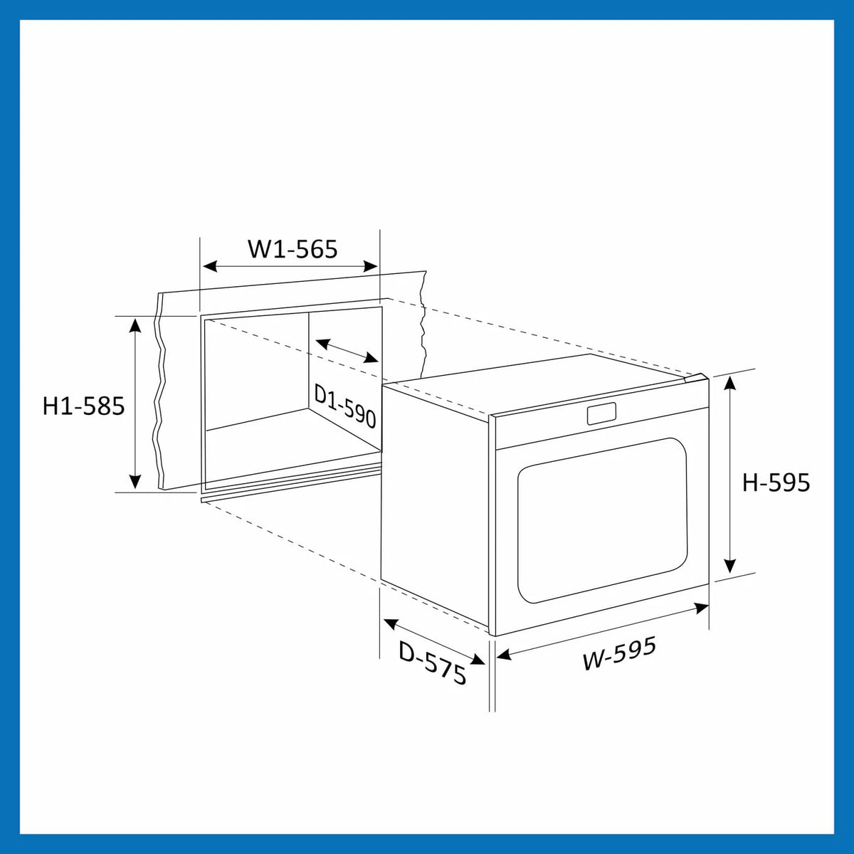 Glen Built in Oven Motorised Rotisserie Turbo Fan 78Ltr with Multi-function (660 MRT BL)