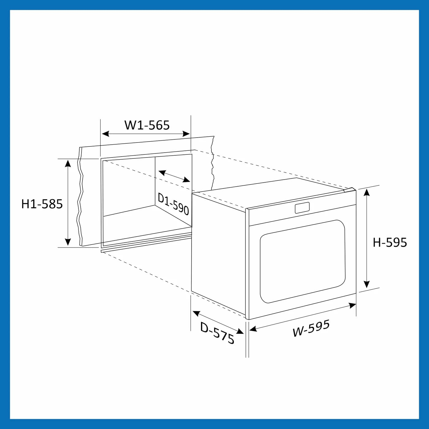 Glen Built in Oven Motorised Rotisserie Turbo Fan 78Ltr with Multi-function (660 MRT BL)