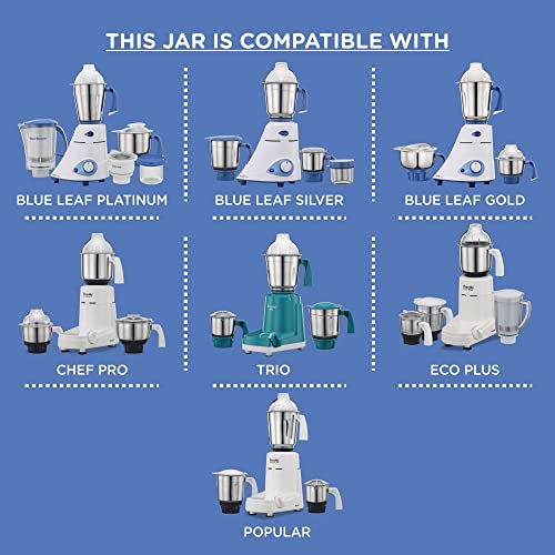 Preethi MGA-504 0.5-L Jar (Steel and Transparent)