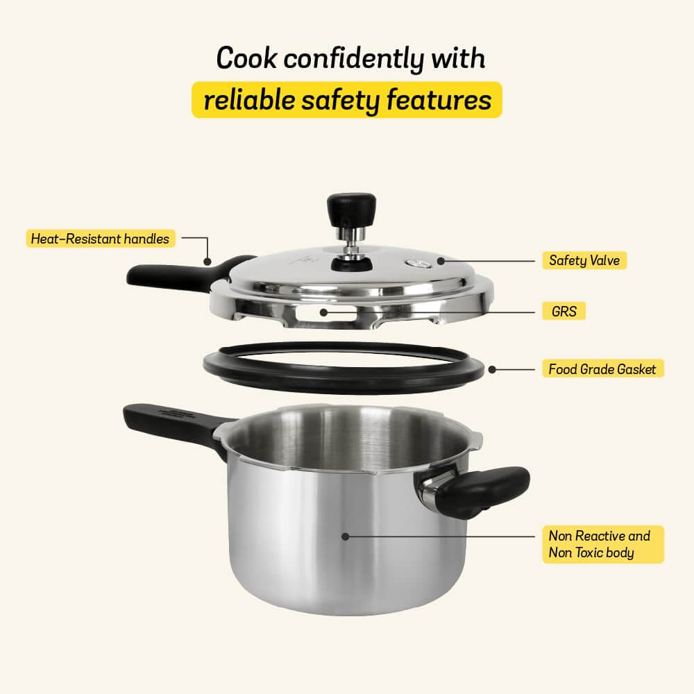 Meyer Presta universal cooktop compatible pressure cooker set