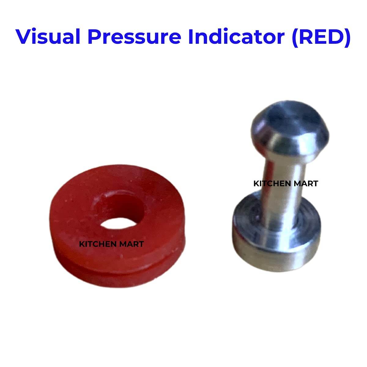 Kitchen Mart Replacement safety valve compatible with Prestige Pressure cooker/Mini Safety plug with visual pressure indicator (Deluxe Steel Alpha Cookers(Red))