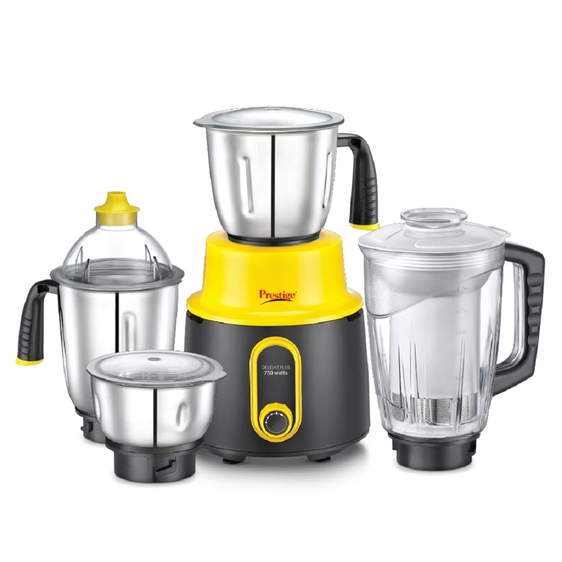 Prestige Delight Plus 750W Mixer Grinder | 3 SS Jars & 1 Juicer Jar