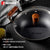 Bergner Odin 20 cm Cast Iron Kadai/Kadhai with Glass Lid, 1.4 L Capacity