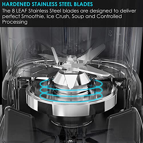 AGARO Grand Professional Blender/Grinder/Mixer, 2000 watts, 2 Litres BPA Free Jar, Commercial heavy duty blender, High Power & Speed Blender, 100% Copper Motor, Pulse Function, 8 Leaf SS Blade