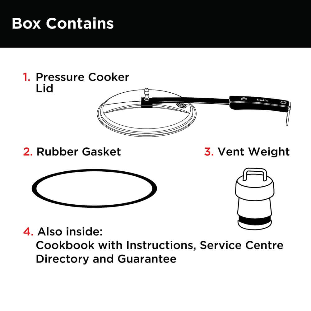 Hawkins Triply Stainless Steel Pressure Cooker - Inner Lid, Induction Compatible with 3mm Extra-Thick Base