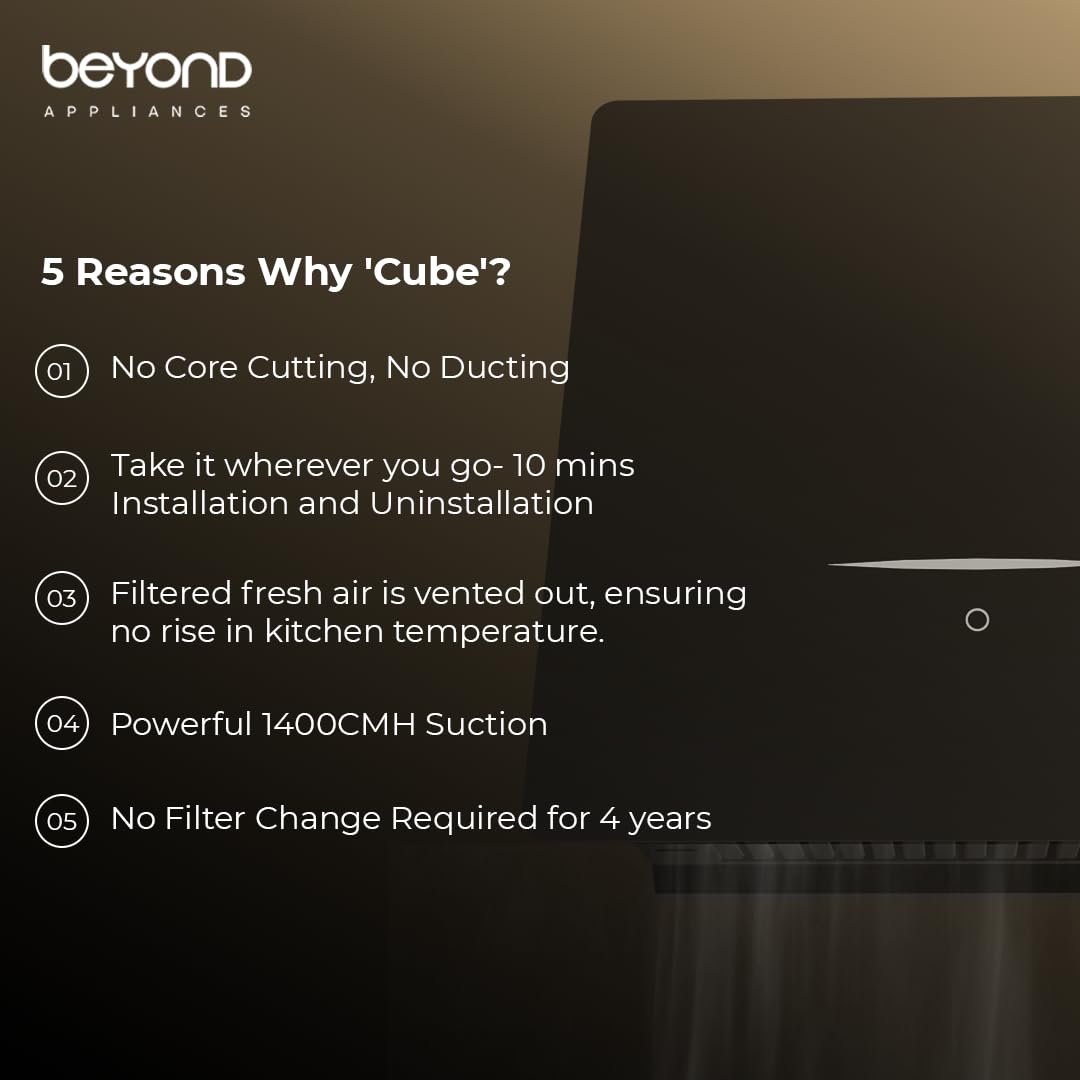 Beyond Cube Pro chimney with 48dB ultra-quiet operation