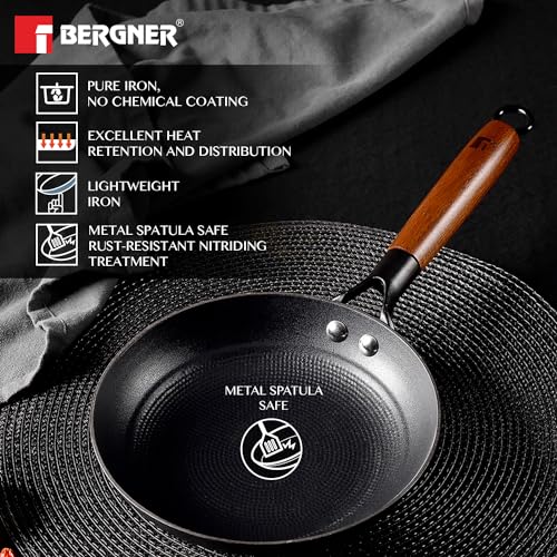 BERGNER Odin Cast Iron Frypan | Lightweight, Enamel Finish, Induction Ready