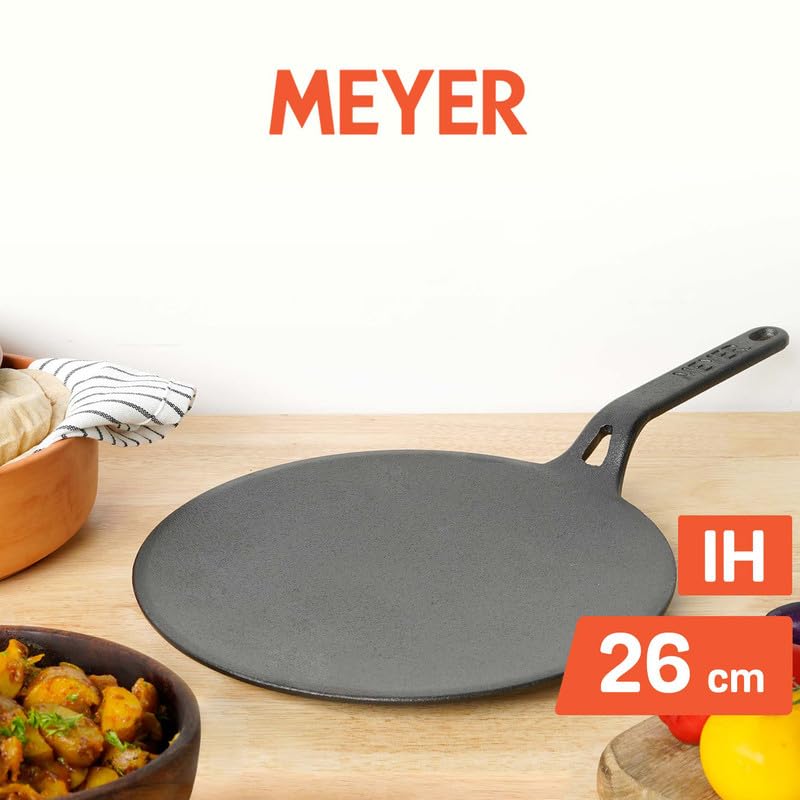 Gas Stovetop Compatible Cast Iron Tawa for Home Cooking