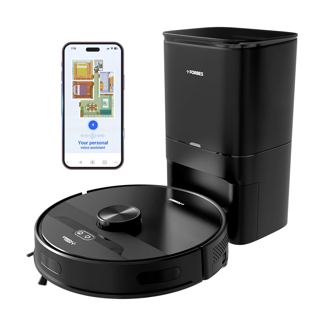 Eureka Forbes SmartClean with Auto Bin Robotic Vacuum Cleaner | 5000Pa, 65-Day Auto Bin