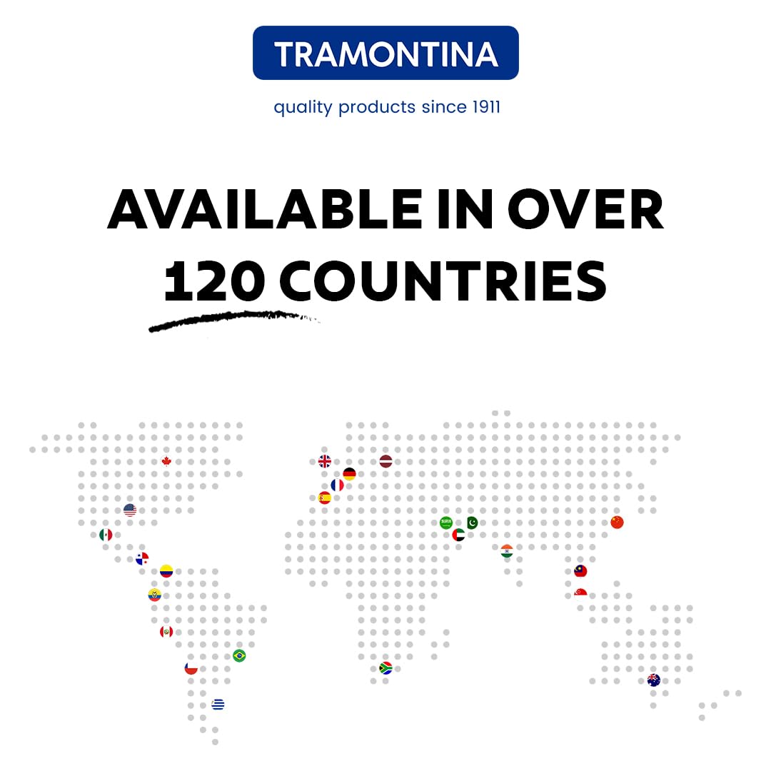 Tramontina appe pan with toughened glass lid steam vent