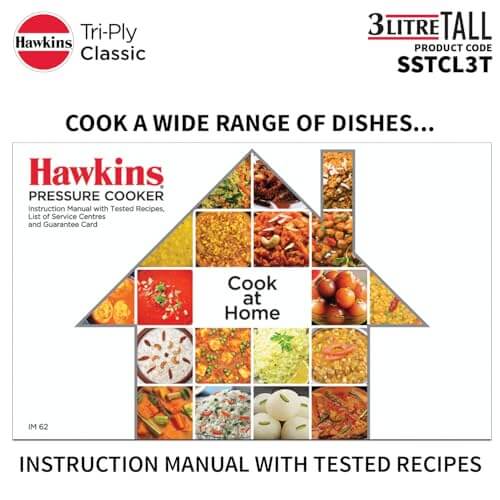 3L Hawkins Stainless Steel Cooker – Ideal for Gas & Induction Cooking
