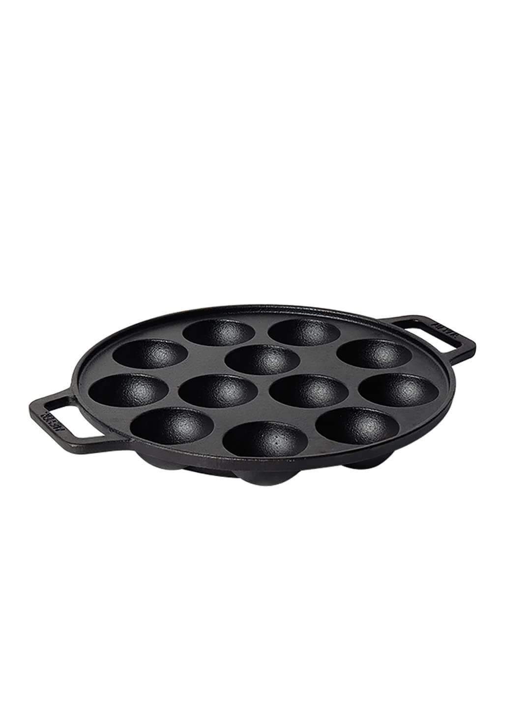 Meyer cast iron paniyarakkal pan with 12 round cavities for making paniyaram and appam
