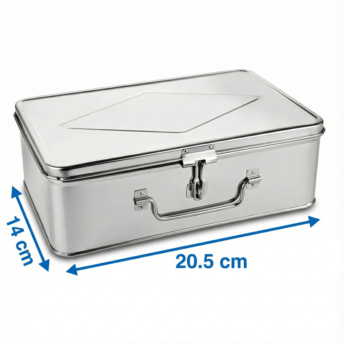 Kitchen Mart Stainless Steel Locker Box - Secure Storage for Cash, Jewelry & Valuables