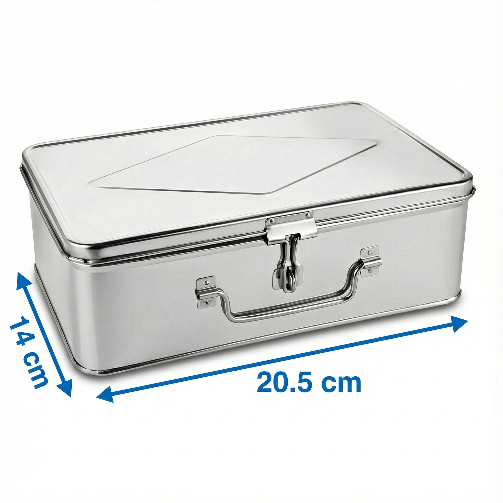Kitchen Mart Stainless Steel Locker Box - Secure Storage for Cash, Jewelry & Valuables