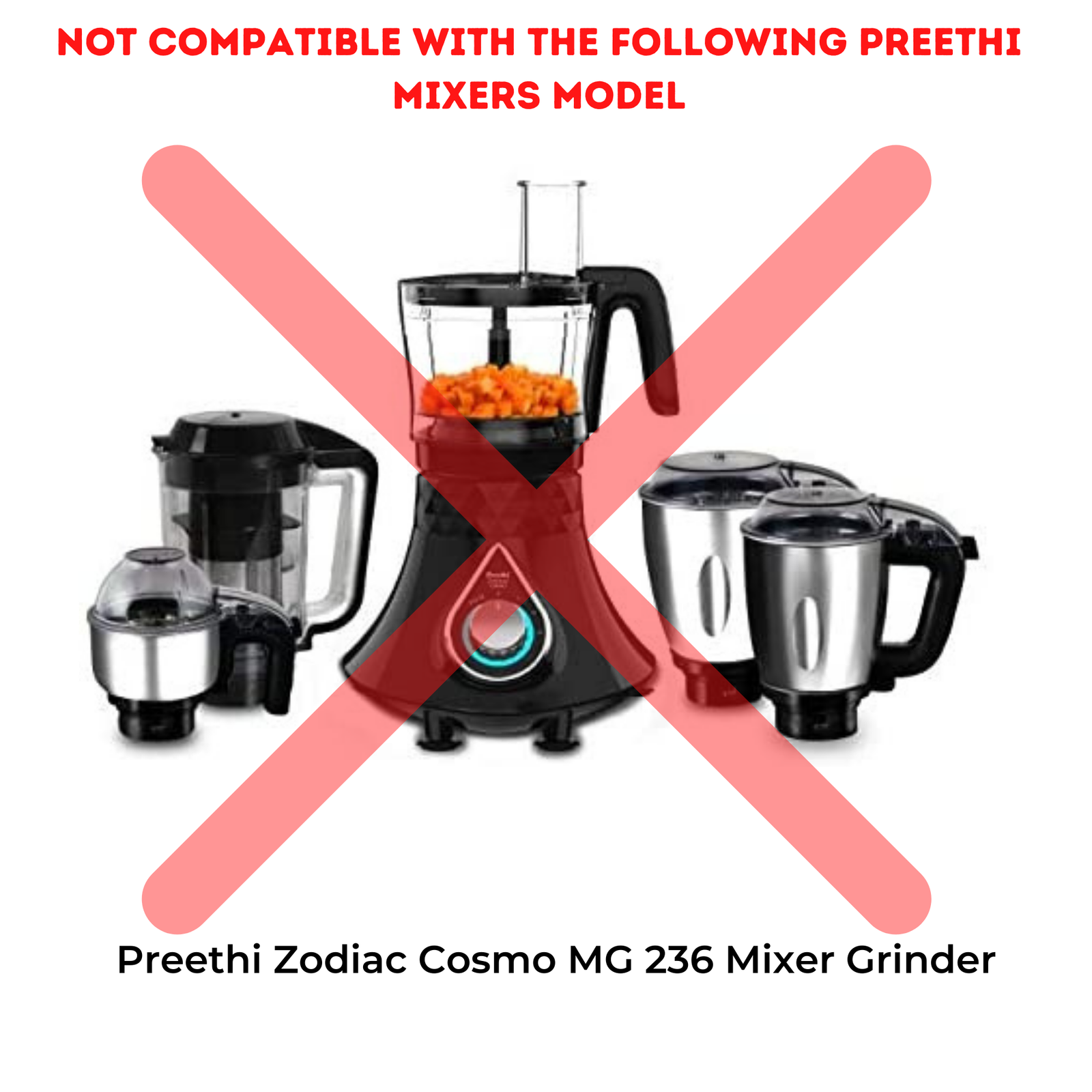 Replacement Juicer Jar 1500ML for Preethi Steele Mixer Grinder