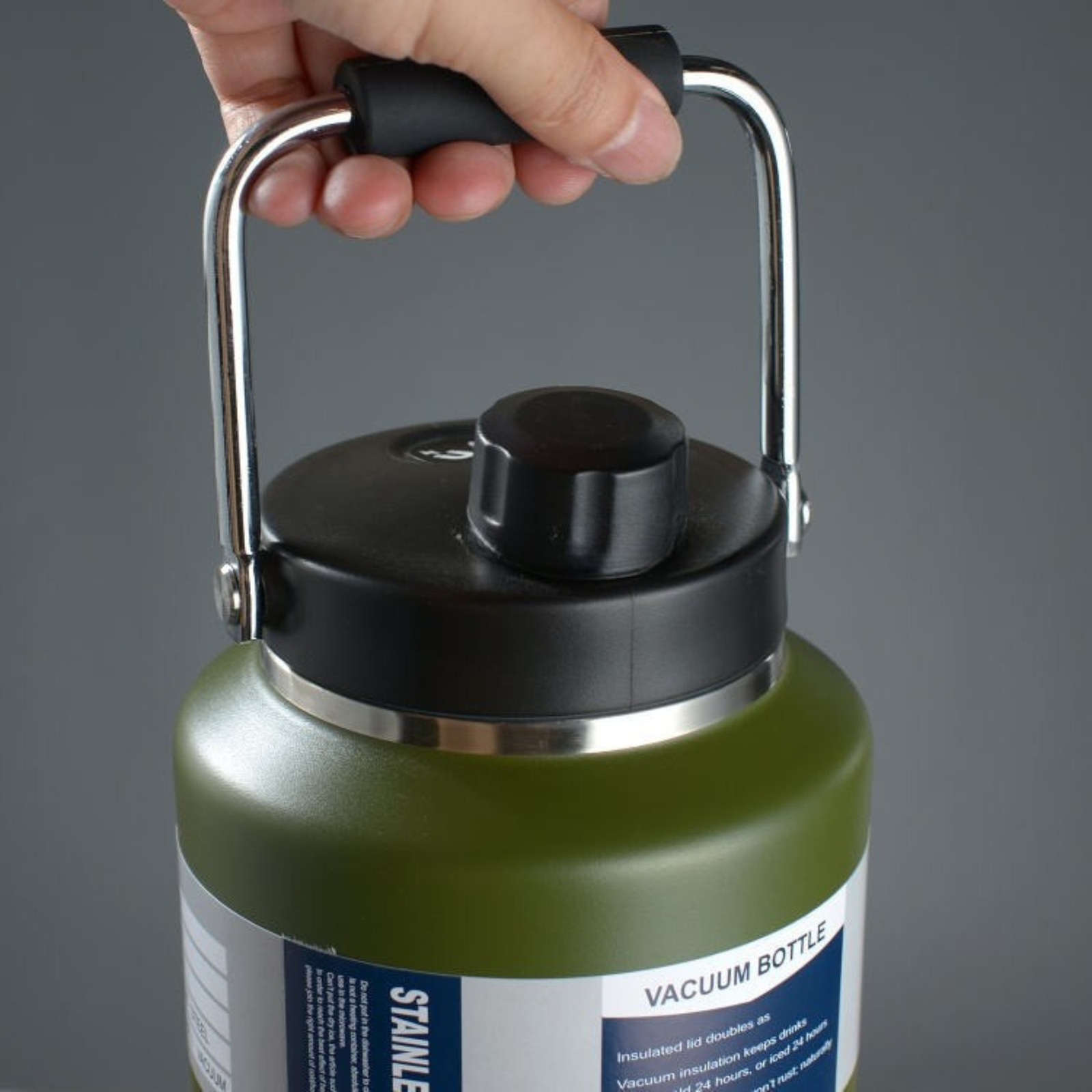 Kitchen Mart Insulated Stainless Steel Vacuum Water Bottle 2100ml | Double Wall 18/8 Steel | Hot 12 Hrs & Cold 12 Hrs | MagCap Dock Lid | BPA Free | Outdoor Ice Bucket Jug for Travel, Gym, Office & Home