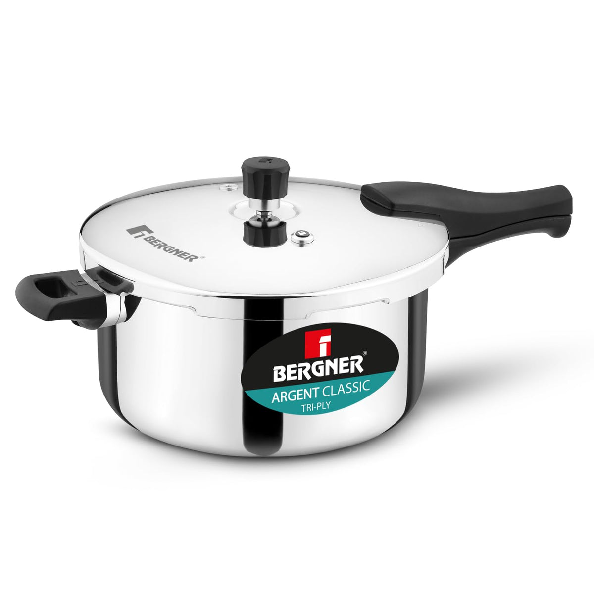 Bergner Argent Classic Triply Stainless Steel Pressure Cooker - Premium Quality