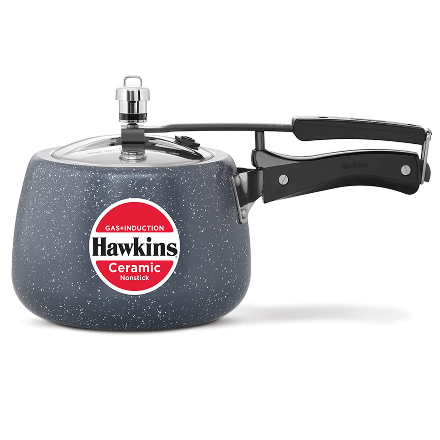 Hawkins 1.5 Litre Instaa Pressure Cooker, Induction Inner Lid Cooker, Black  (IIH15) 