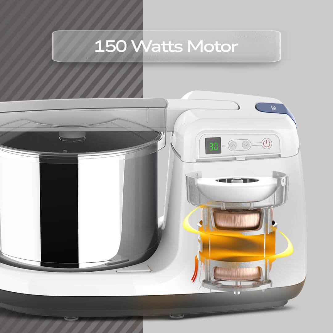 Ultra BIGG+ wet grinder featuring a powerful 150 watts motor and digital control panel for precise grinding.