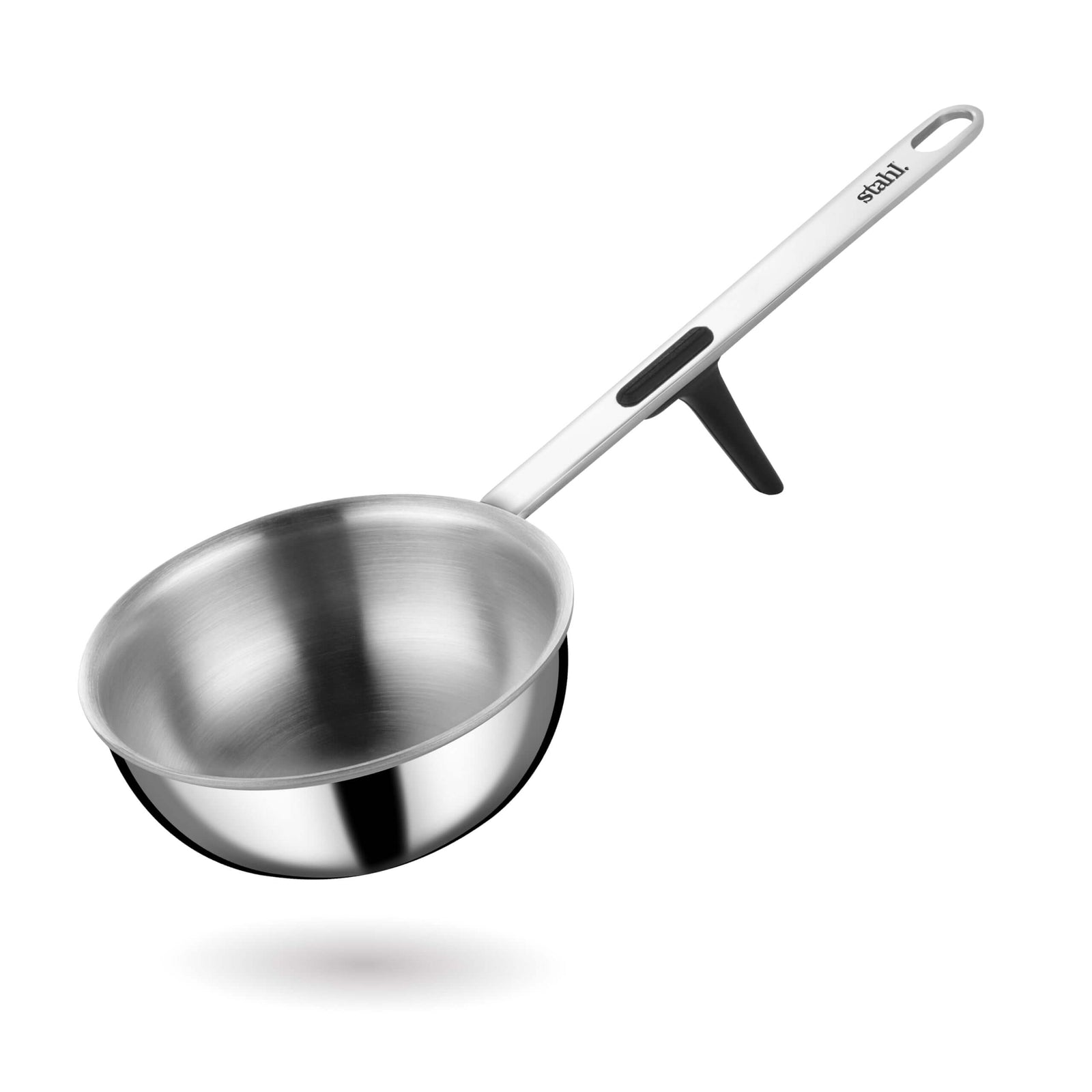 Stahl Triply Stainless Steel Tadka Pan with Anti-Topple Stand and Pour Lip