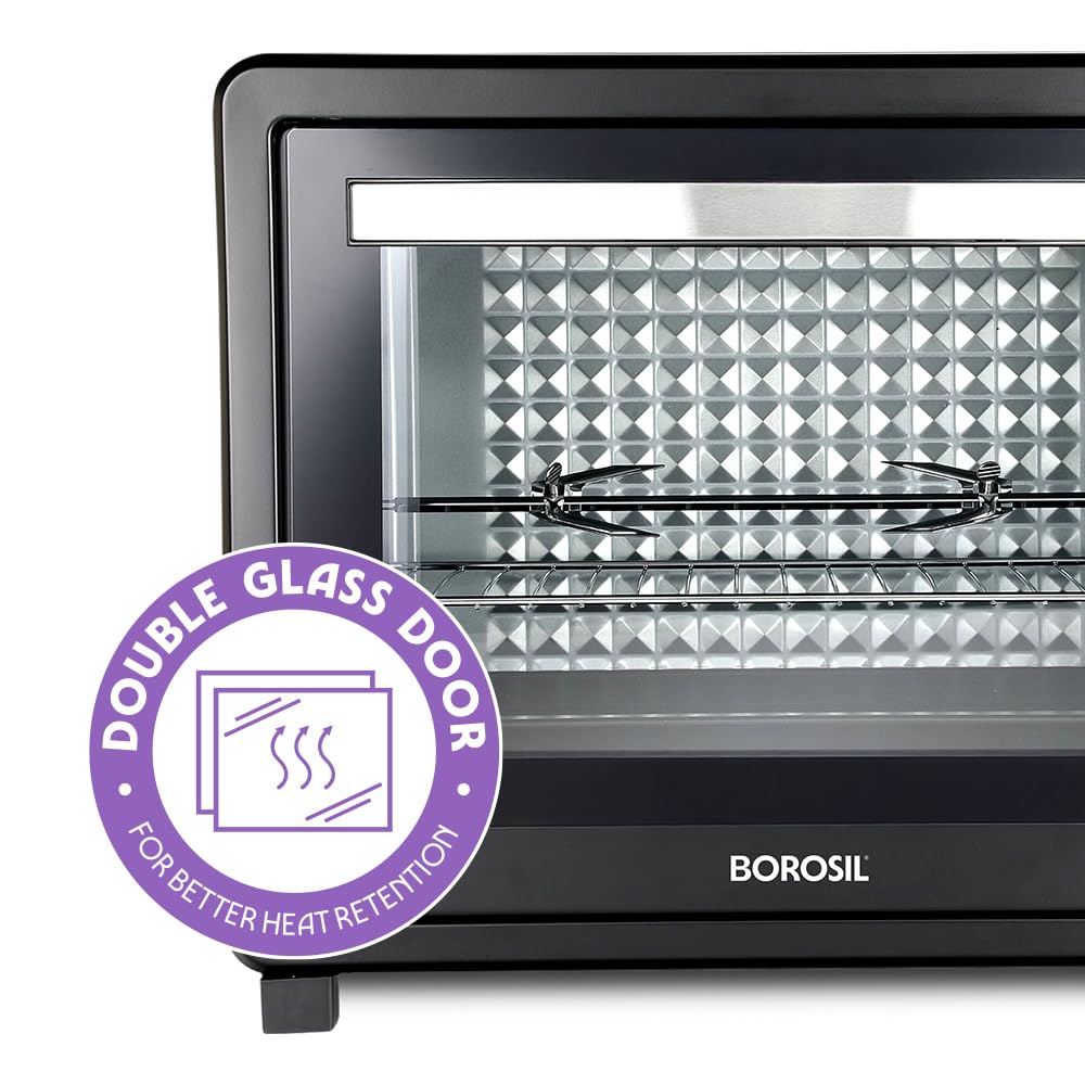 Borosil OTG 60L made in India with safety features and adjustable temperature